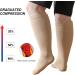 Plus Size Compression Sock For Men and Women: Graduated Compression Stockings for Support Flight Travel Running Pregnancy Sports Edema Nurses Athletic 20-30 mmHg 1Pairs Beige 7XL - Buy Online on GoSupps.com