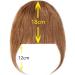Silk-co Hair Bangs Clip in #06 Light Brown One Piece Hair Fringe Front Bangs Remy Human Hair Extensions with Temples - Buy Online on GoSupps.com