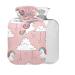 Hot Water Bottle with Cover Cloud Motif 2L Large for Pain Relief for Hot and Cold Compress Unicorn