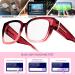 LVIOE Blue Light Filter Glasses - Over Glasses Comfort for Eye Strain Relief | Stylish Red & Pink Options - Buy Online on GoSupps.com