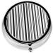 Black & White Stripe Round Pill Box - Mini 3 Compartment Travel Medicine Organizer | Portable Decorative Vitamin Holder - Buy Online on GoSupps.com