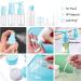 Grantop Travel Bottles Set 11 Pcs Set Cosmetics Travel Bottle Leak Proof Squeezable containers & Spray Bottles with Labels Dropper Funnel for Filling (Blue-11Pcs) - Buy Online on GoSupps.com