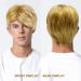 Men's Blonde Short Curled Wig - 70s 80s Disco Costume Wig with Sunglasses | Tshaoun Boy Band Style | Perfect for Halloween & Carnivals - Buy Online on GoSupps.com