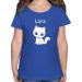 Gift with name personalized by Shirtracer - T-Shirt Girls - Cute Cat Cats Cat Motif Cat Cats 07 Royal Blue 140