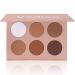 Vodisa Contour Palette Highlighting Bronzer Powder Kit Matte Corrector Professional Base Foundation Long-Wear  Lightweight  Blends Easily  Highly Pigmente Makeup Pallet With Mirror (B)
