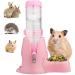 Diyife Hamster Water Bottle 125ml Guinea Pig Water Bottle Non Drip Hamsters Automatic Water Dispenser Free Standing Small Animal Water Bottle for Bunny Chinchilla Hedgehog Squirrel (Pink) pink 125ml