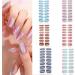 Semi Cured Gel Nail Polish Strips Adhesive Gel Nail Art Stickers Lasting Glitter Gel Nail Wraps Sticker with Nail File Semi Cured Gel Nail Stickers for Toes White with Uv Light Bsg0335 - Buy Online on GoSupps.com
