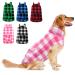 Dog Winter Coat, ASENKU Dog Fleece Jacket Plaid Reversible Dog Vest Waterproof Windproof Cold Weather Dog Clothes Pet Apparel for Small Medium Large Dogs (XXL, Pink) XX-Large Pink