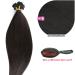 Microring Real Hair Extensions - 100% Remy Hair 200 Strands 0.5g 50cm - #1B Black Brown - Buy Online on GoSupps.com