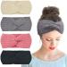 DRESHOW 4 Pieces Women Knitted Headband 4 Pack Set 16-5