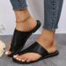 Women's Orthopedic Bunion Flip Flops - Black, Size 8 | Hallux Valgus Foot Correction Sandals for Summer Outdoor Travel - Buy Online on GoSupps.com