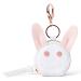 MOMINSIDE Pacifier Case Holder with Clip Pacifier Charm Pod Cute Rabbit Bag Charm Purse Charm Clasp to Easily Attach to Diaper Bags or Purse Holds 2 Pacifiers White One Size White & Pink