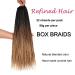 TOMO Handmade Goddess Box Braids - 7 Packs of 22 Strands/Pack (18 inch) T1B/30/27 Ombre Synthetic Hair Extensions - Buy Online on GoSupps.com