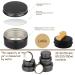 Buy 12 Pack Matt Black Aluminum Screw Cap Cans - 80ml Round Cosmetic & Candle Containers with Stickers - International Shipping Available - Buy Online on GoSupps.com