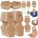 Femtindo 200PCS Bracelet Display Cards Sturdy Necklace Holder Cards Self Adhesive Jewelry Packaging Selling Card for Small Business of Keychain Earring Hair Band and Scrunchies Hanging 1.8x4.7 inches Brown