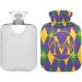 Personalized Used Heat Bottle with Fleur de Lis | 1L Hot Water Bottles for Pain Relief & Cramps - Buy Online on GoSupps.com