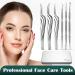 FVION Blackhead and Acne Extractor Kit - Professional 6 PCS Pimple Popper Tool Set for Face - Acne Tweezers and Blackhead Remover Tools - Buy Online on GoSupps.com