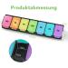 Buy Opret 7-Day Tablet Box - German Rainbow Pill Organizer & Weekly Medication Holder in Black - Buy Online on GoSupps.com