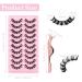 10 Pairs 3D False Eyelashes - Natural D Curl Russian Strip Lashes with Eyelash Clip | Fluffy & Wispy Artificial Eyelash Extensions for Eye Makeup - Buy Online on GoSupps.com