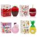 META-BOSEM 4-Pc Perfume Collection Fragrance for Women (I Love Strawberry+Sweet Cherry+Sweet Candy+Pineapple) Eau de Parfum Natural Spray - Sweet Scent (Pack of 4) Each 3.4 Fl Oz Total 13.60 Oz