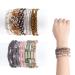 20pcs Boho Hair Tie Bracelets  5 Styles Elastic Dual-use Bracelet and Hair Ties for Thick Hair Decorative Hair Ties No Damage Hair Accessories for Women Girls