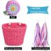 Kid Bicycle Accessories Bundle: Front Basket, Bell, Stickers, Ribbons - Pink | Bike Basket Set for Girls and Boys - Buy Online on GoSupps.com
