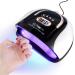LIARTY Portable 256W Nail Dryer Lamp UV LED Nail Lamp for Nails Gel Nails Professional Nail Lamp with LCD Display