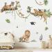 Decalmile Jungle Animals Tree Branch Wall Stickers - Safari Lion Leopard Tiger Wall Decals for Baby Nursery and Kids Room Decor - Buy Online on GoSupps.com