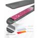 Buy 2 in 1 Hair Straightener & Curler - Professional Flat Iron with Negative Ion Technology LED Display Frizz Control - Grey Pink Finish for Salon-Quality Styling - Buy Online on GoSupps.com