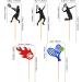 30 Pcs Tennis Cupcake Toppers - Colorful Sports Cake Decorations for Tennis Parties - Perfect for Sport Party Decor - Buy Online on GoSupps.com