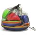 Camping Mess Kit 4 Person Dinnerware Set with Mesh Bag - Plates, Bowls, Cups, Sporks - Ideal for Backpacking, Hiking, Picnics - Buy Online on GoSupps.com