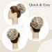 Silk-Co Hair Part with Rubber Band - Wavy Soft Dutt Extensions for Messy Buns - Honey Brown Ombre & Bleach Blonde - 55g Thickening Hair Solutions - Buy Online on GoSupps.com