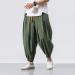 Men's Fashion Casual Solid Color Drawstring Pants | Wide Leg Elasticated, Plus Size | Army Green - Buy Online on GoSupps.com