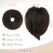 Barsdar Rades Brown Hair Extensions - Short Straight Ponytail Dutt Synthetic Scrunchy Hair Part for Women & Girls (20cm Dark Brown Mixed) - Buy Online on GoSupps.com