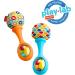 Fisher-Price Maracas Set of 2 Newborn Baby Toys - Blue and Orange Rattle 'N Rock Maracas for Ages 0-6 Months - Buy Online on GoSupps.com
