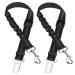 Car seat belt dog seat belt 2 pieces dog belt for the car seat belt dogs for car adjustable long and short dog snap for car black