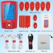 Belifu Dual Channel TENS EMS Unit w/ 12 Pads & 24 Modes Muscle Stimulator - Electronic Pulse Massager for Pain Relief | Fastening Cable Ties & Dust-Proof Bag - Red - Buy Online on GoSupps.com