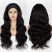 Glueless Natural Black Long Wavy Headband Wig | Heat Resistant Synthetic Half Wig 22 Inch for Women - Buy Online on GoSupps.com