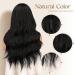 Buy Fine Long Wavy Black Wig with Ponytail - Curly Synthetic Wigs for Women | Perfect for Cosplay & Parties - 55 cm French Bangs - Buy Online on GoSupps.com