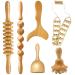 6 in 1 maderotherapy set anti -cellulite massage device wood massage roller fascia roll Gua Sha cup massage set lymphatic drainage body massage tools stress and relaxation