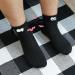 Magnetic 3D Doll Couple Socks | Funny Novelty Socks for Men & Women | Cute Casual White+Black Design - Buy Online on GoSupps.com