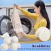 Wool Dryer Balls 6 Pack Reusable Natural Fabric Softener Ball Chemical-Free No Lint for Baby Clothes Laundry Balls for Dryer Anti Static Reduces Wrinkles and Saves Time (White) - Buy Online on GoSupps.com