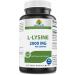Brieofood L-Lysine 2000mg per Serving - 180 Vegetarian Tablets - Lysine for Cats & Immune Health