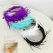 amangul Party Feather Fascinator Headband for Party Wedding Colorful Feather Fascinator Hair Hoop Cosplay Party Headdress(White) - Buy Online on GoSupps.com