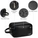 Vegan Leather Travel Toiletry Bag for Women - Dopp Kit Makeup Organizer - Black - Buy Online on GoSupps.com