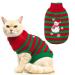 KOOLTAIL Cat Christmas Sweater - Snow Man Stripes Xmas Cats Holiday Sweaters Soft Knit to Keep Warm in Winter Ugly Sweaters Jumpsuits for Cats Small Dogs Pupp Medium