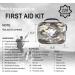 SHBC Waterproof First Aid Kit (228pcs) - Essential Supplies for Emergencies at Home, Travel, Camping - Camouflage Grey - Buy Online on GoSupps.com
