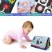 Baby Floor Mirror Flip with Cloth Book and Teethers | Montessori Sensory Toys for Newborns and Infants | High Contrast Black & White Developmental Toy | Perfect Gift for Babies 0-12 Months - Buy Online on GoSupps.com