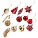 Alipis 72 Pcs Christmas Balls Decor Christmas Tree Bauble Xmas Christmas Tree Ornament Accessories Box Red 6.00X6.00X6.00CM