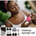 Makeup Sponge Set Setting Face Puff with Bottle Beauty Makeup Sponge Set Portable Concealer Sponge Facial Makeup Tools for Blending Foundation Cream Black - Buy Online on GoSupps.com